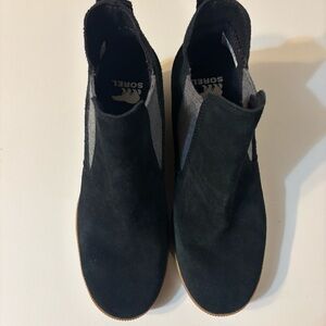 Sorel Black Suede Chelsea Boots